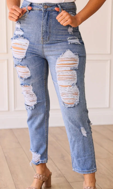 Boyfriend Ripped Jeans