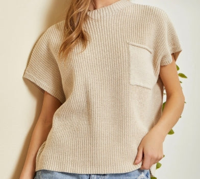 Plus Half Sleeve Sweater Oatmeal