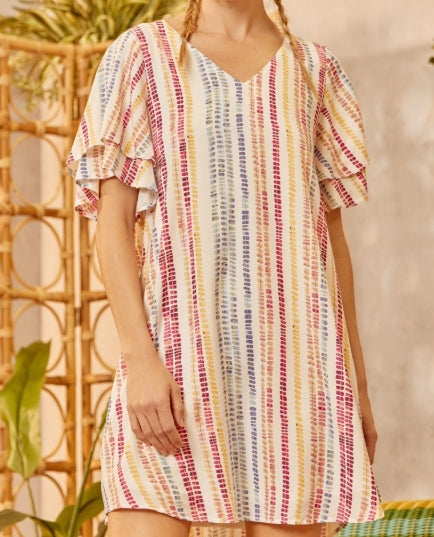 Plus Tiered Sleeve Dress