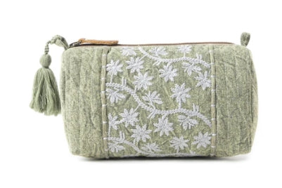 Myra Bohemian Green Supreme Clutch Bag In Olive Green