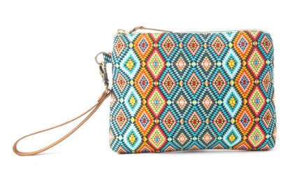 Myra Peace & Serenity Blossoms Clutch Bag in Blue