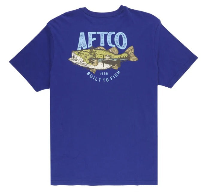 AFTCO Wild Catch T-Shirt Storm Blue