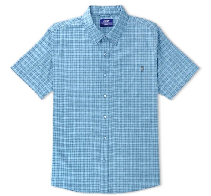 AFTCO Dorsal SS Button Down Air Force Blue