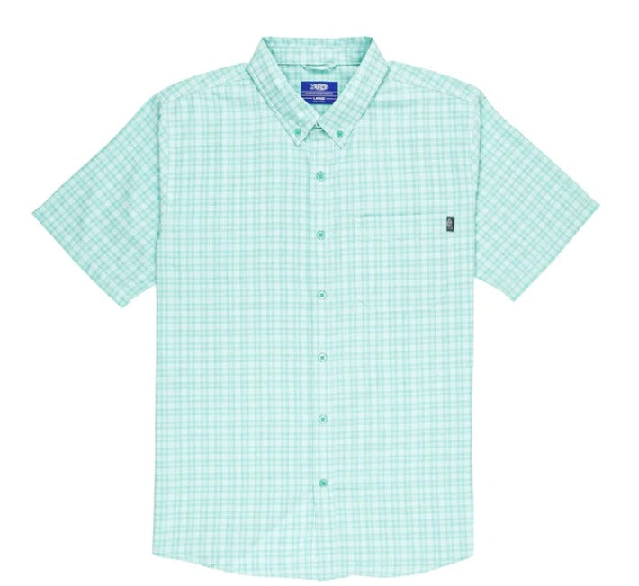 AFTCO Dorsal SS Button Down Ocean Wave