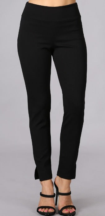 Plus Capri Black Ponte Fabric Pants