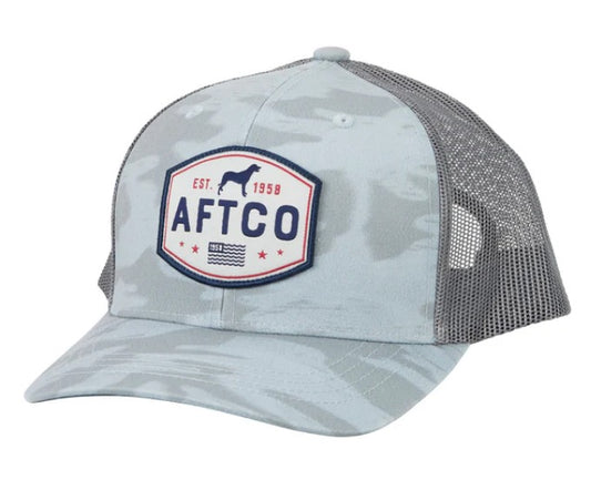 AFTCO Best Friend Fishing Hat Light Gray Blur Camo
