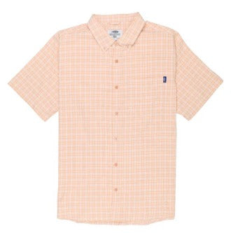 AFTCO Dorsal SS Button Down Melon Heather