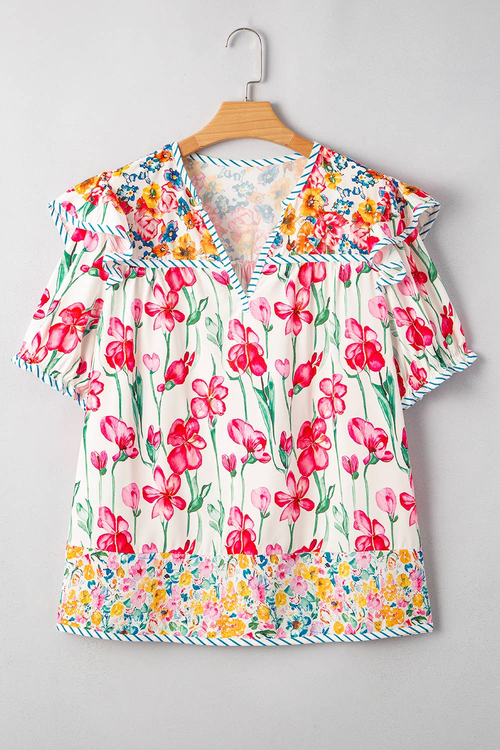 Plus Size Floral Print Blouse