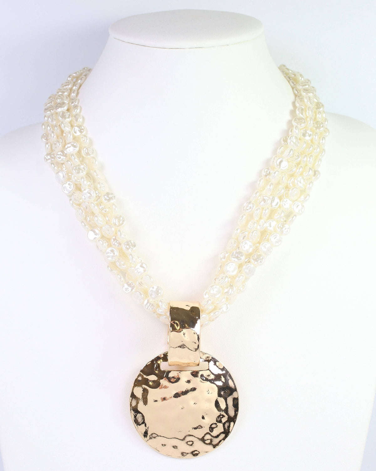 Caroline Hill Layered Pearl Pendant Necklace