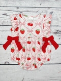 Bubble with Strawberry Bow Print