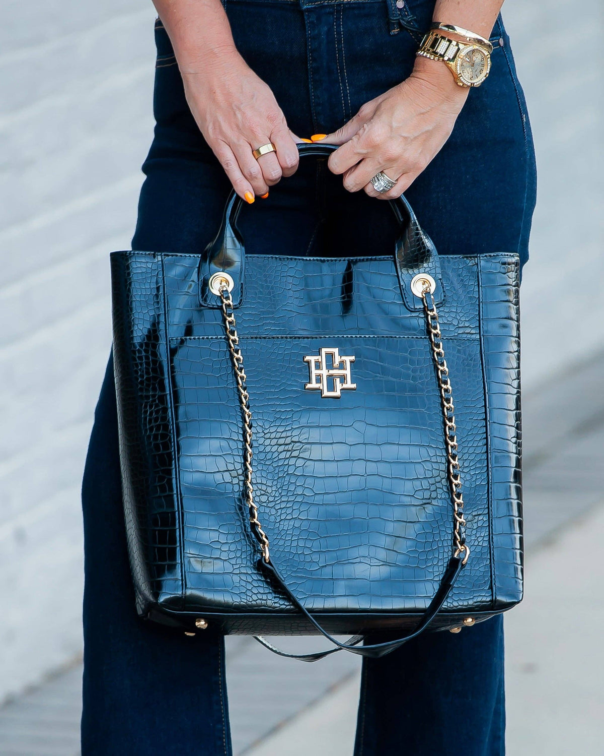 Caroline Hill Kinzley Tote Black