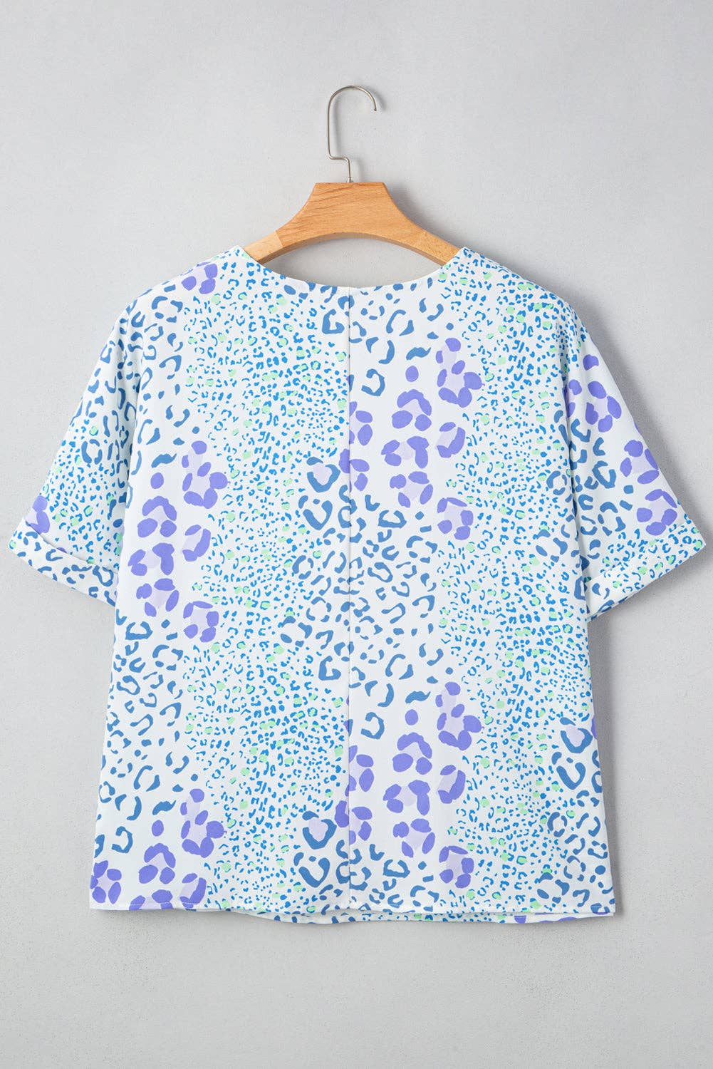 Leopard 3/4 Sleeve V-Neck Top