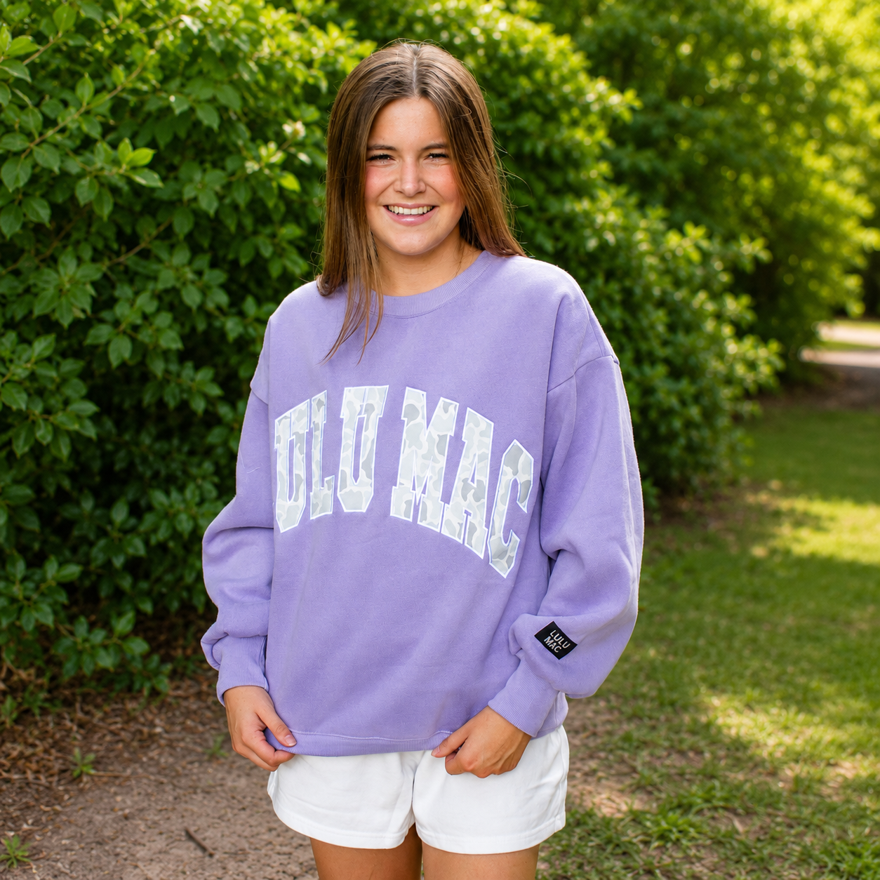 Lulu Mac Sweatshirt, Lavender/Camo