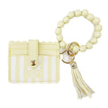 Lulu Mac Wristlet ID Wallet Yellow Stripe Darby