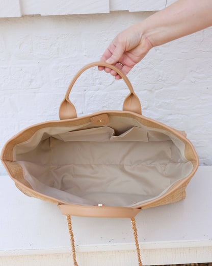 Caroline Hill Melissa Natural Tote Bag