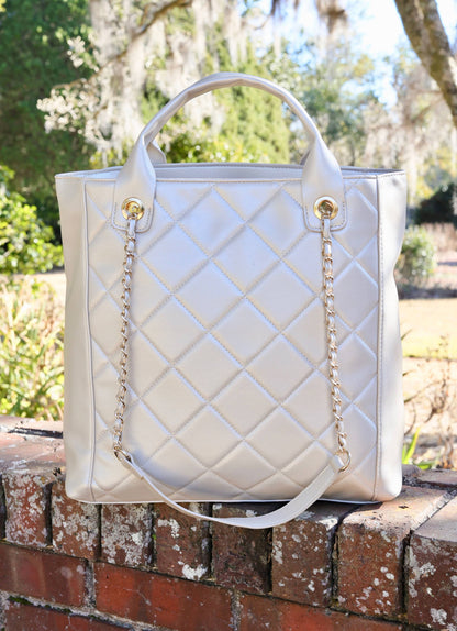 Caroline Hill Kinzley Tote Pearl