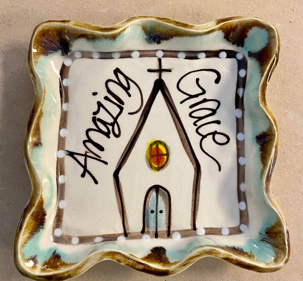 Small Decorative Plate Amazing Grace