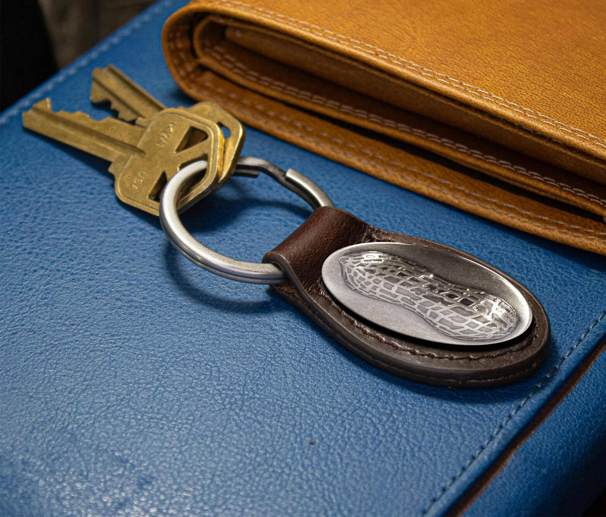 Zep-Pro Leather Key Fob Peanut