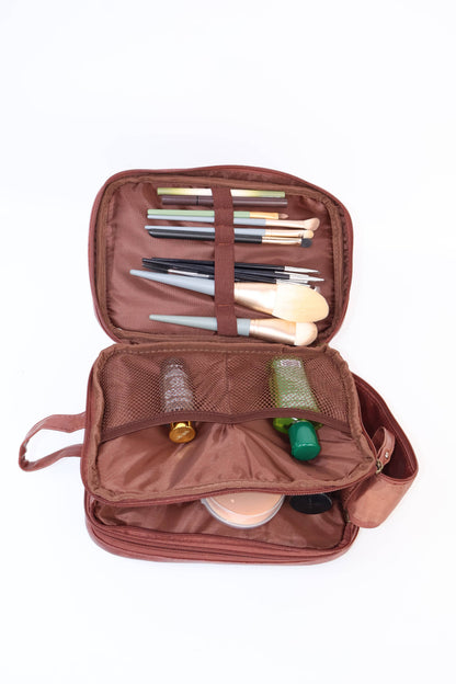 Leather Women Makeup Bag