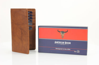 Oil Pull Up Rodeo Bifold Wallet Brown