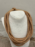 "Original" Slub 8-Strand Necklace (tan) NK189