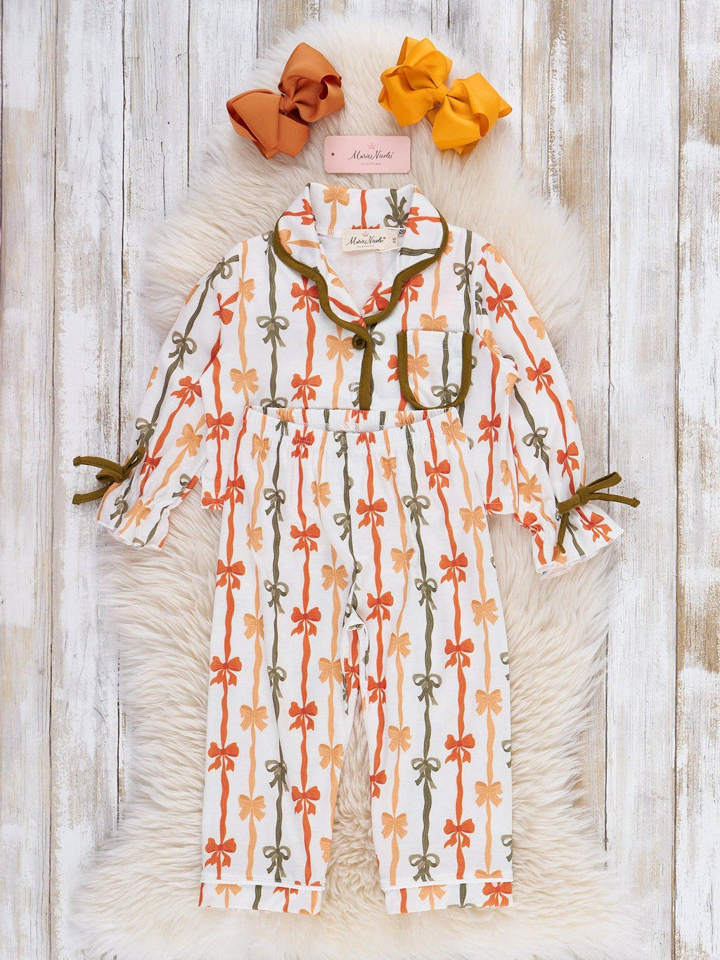 Kids Candlelight Bow Cropped PJs