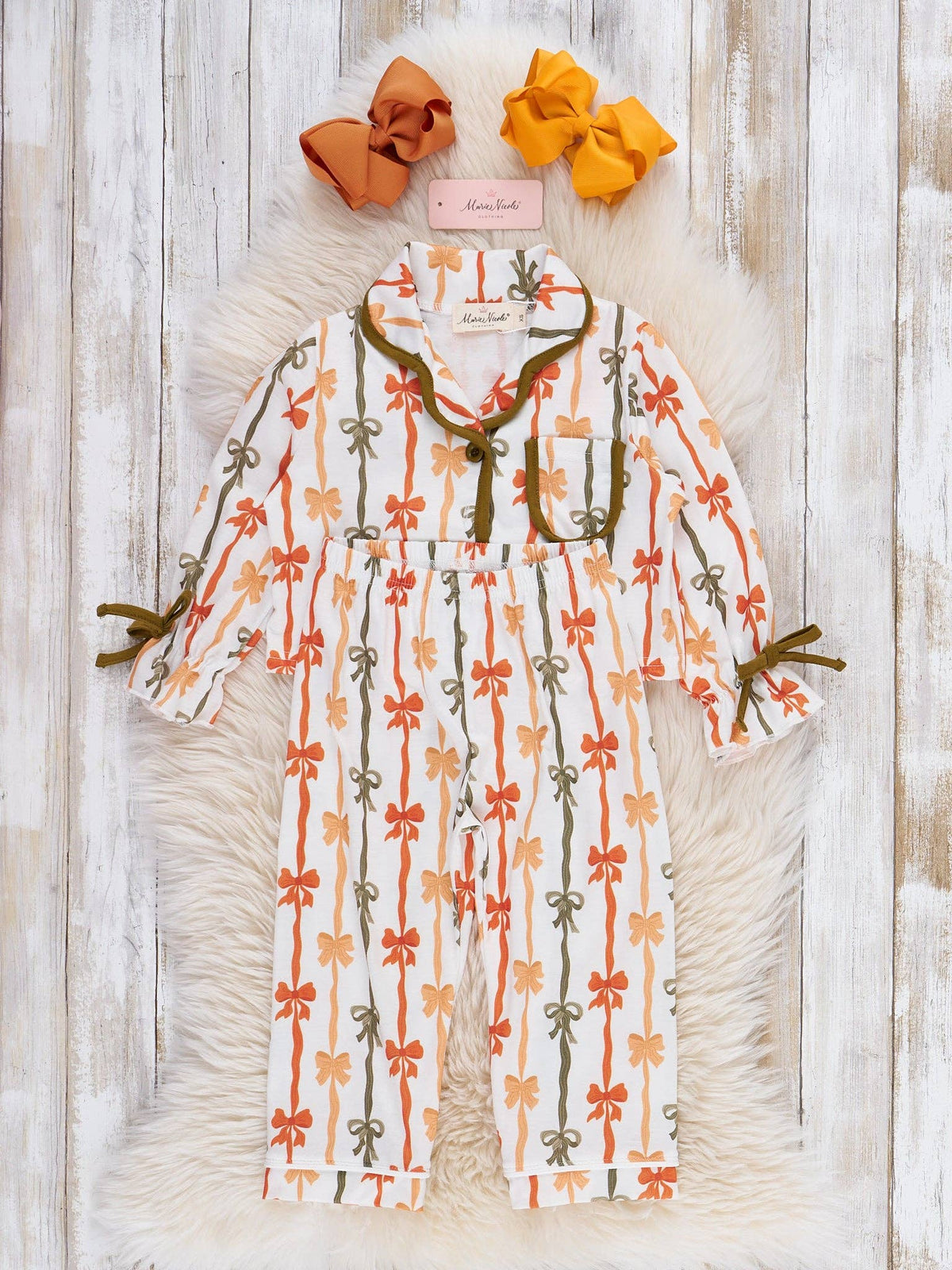 Kids Candlelight Bow Cropped PJs