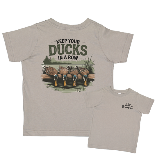 Keep Your Ducks In A Row Tee: Silver / L (14/16)