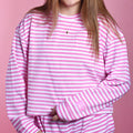 Lulu Mac LS Striped Top Pink
