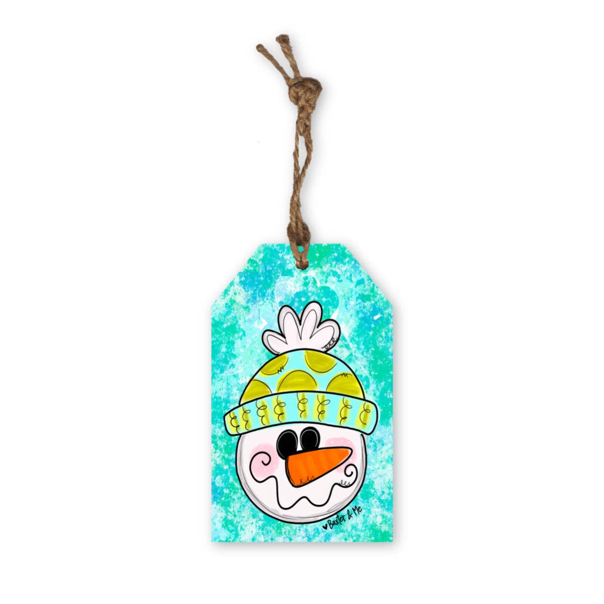 Happy Snowman Tag Ornament