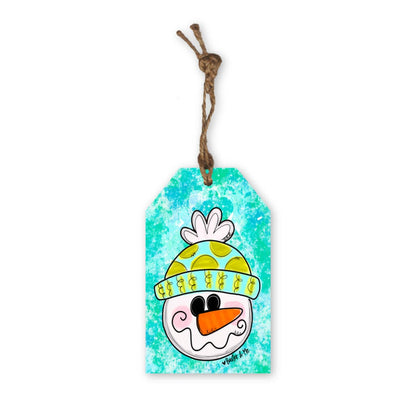 Happy Snowman Tag Ornament