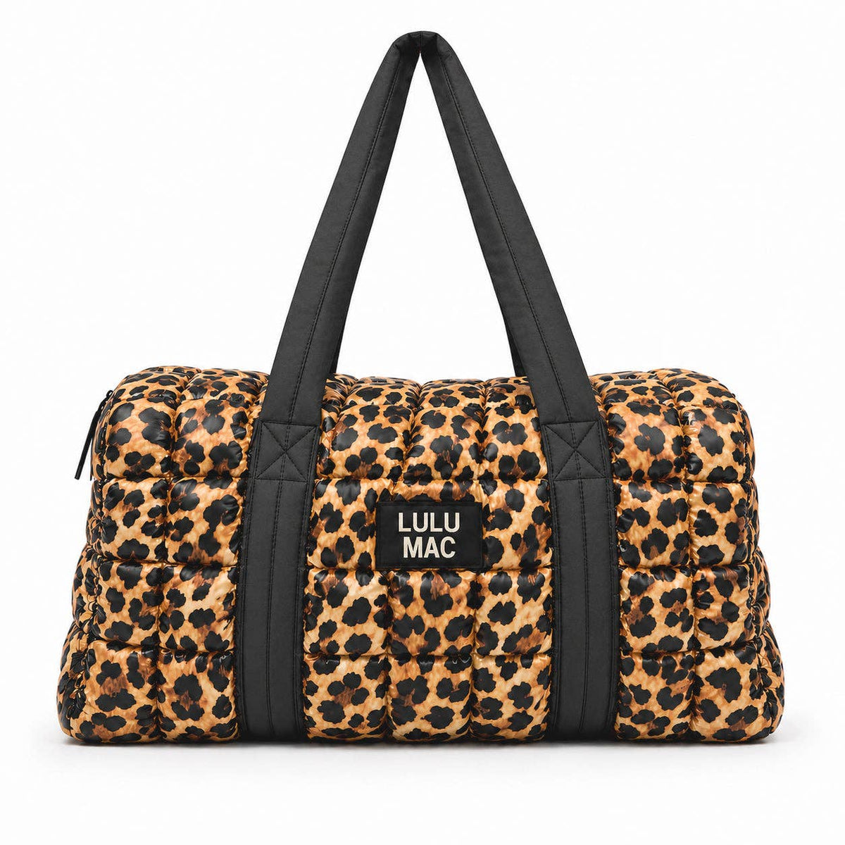 Lulu Mac Puffer Duffle Leopard