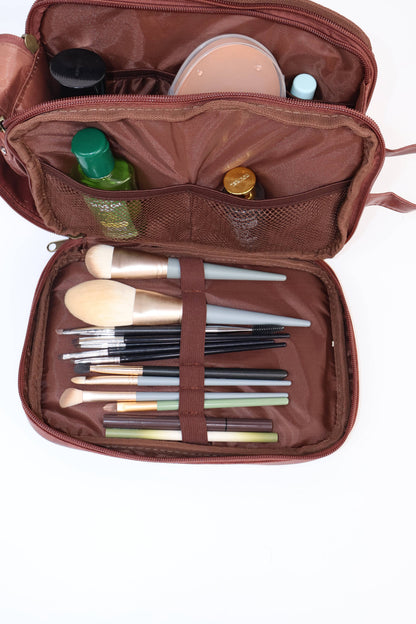 Leather Women Makeup Bag