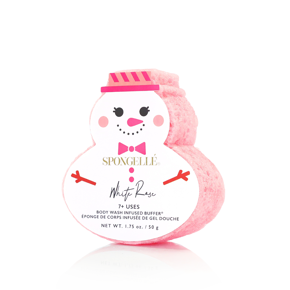 Pink Snowman White Rose Buffer