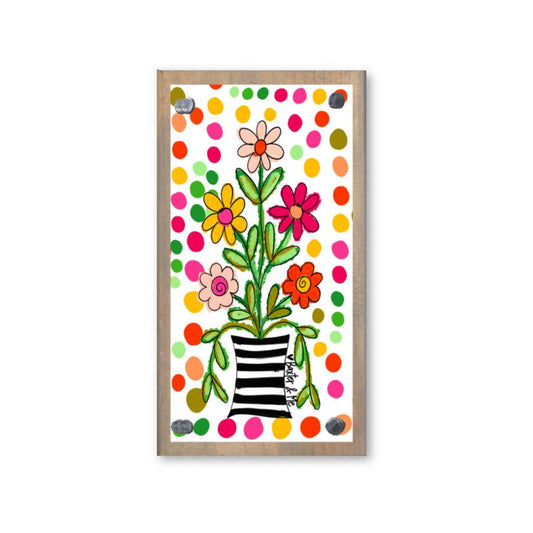 Happy Dot Floral Driftwood Happy Block