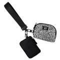Lulu Mac Zebra Print Double Pouch Wristlet