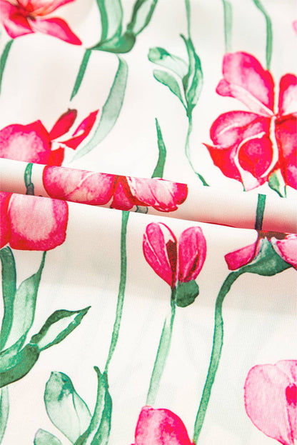 Plus Size Floral Print Blouse