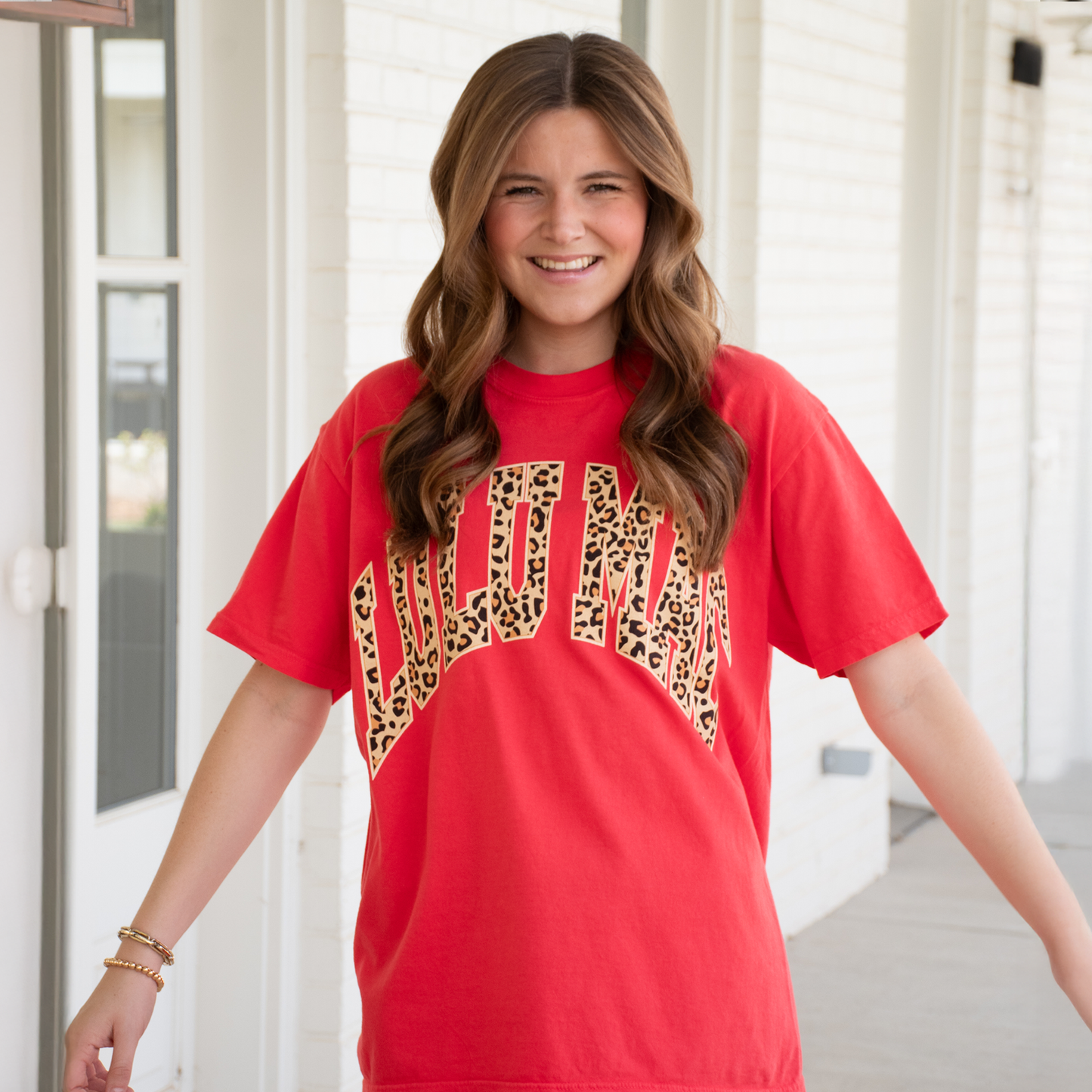 Lulu Mac Leopard T-Shirt Paprika