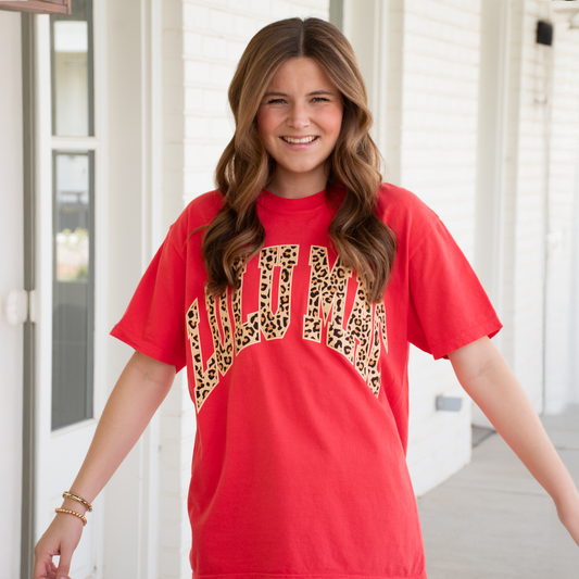 Lulu Mac Leopard T-Shirt Paprika