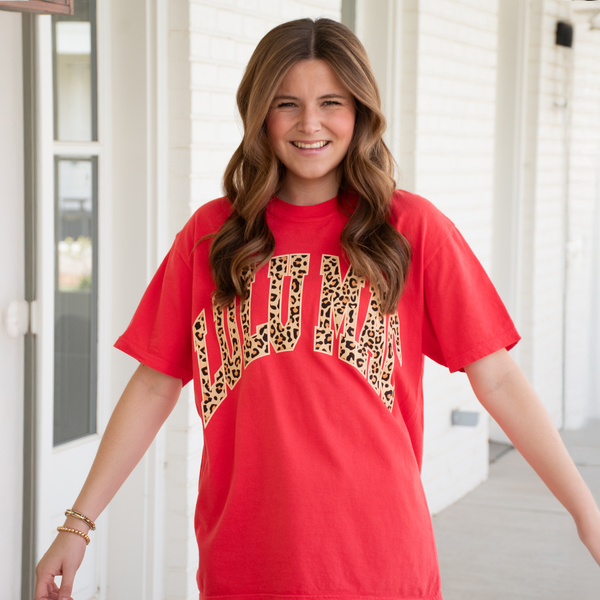 Lulu Mac Leopard T-Shirt Paprika