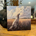 Hunting dog canvas art print, Father's Day gift, bird dog: 10x10
