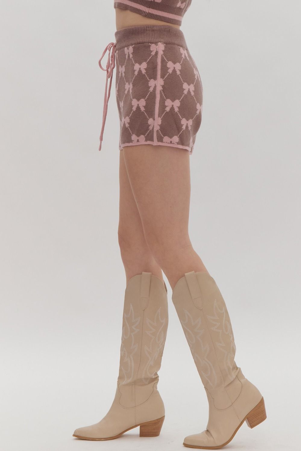 Bow Sweater Short Set