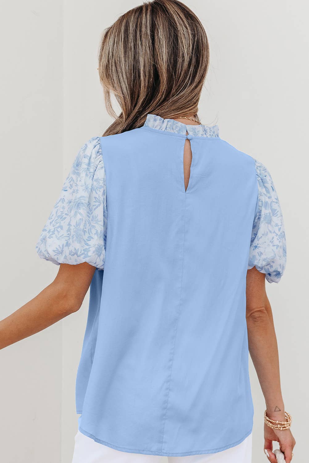 Floral Puff Sleeve Blouse