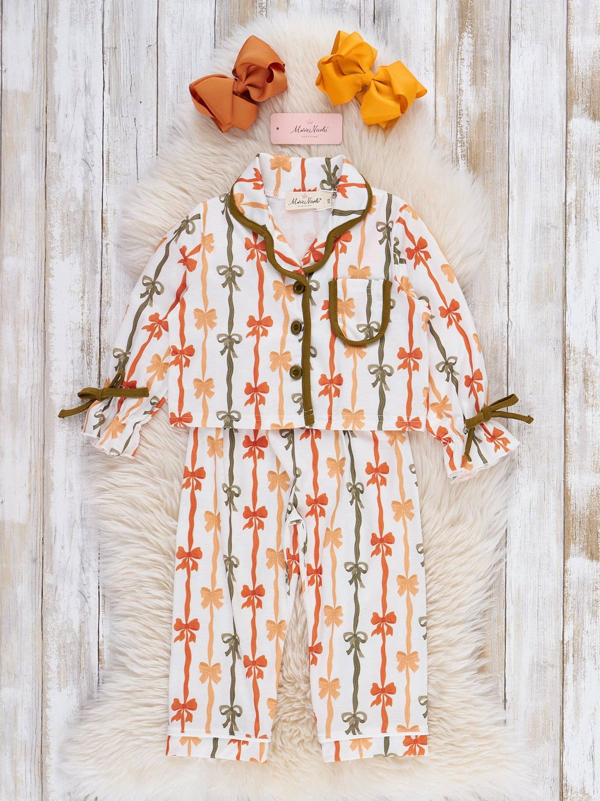 Kids Candlelight Bow Cropped PJs