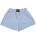 Lulu Mac Boxer Shorts Lt Blue Gingham