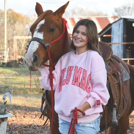 LuLu Mac Sweatshirt Red Gingham