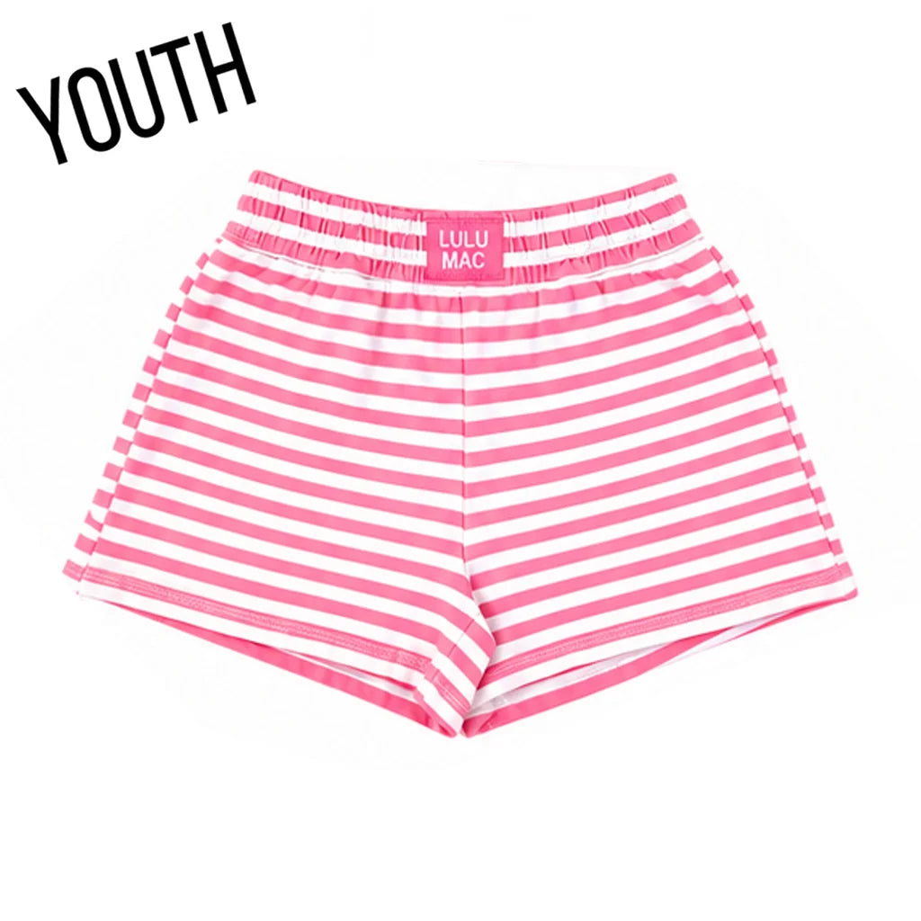 LuLu Mac Kids Pink Striped Shorts