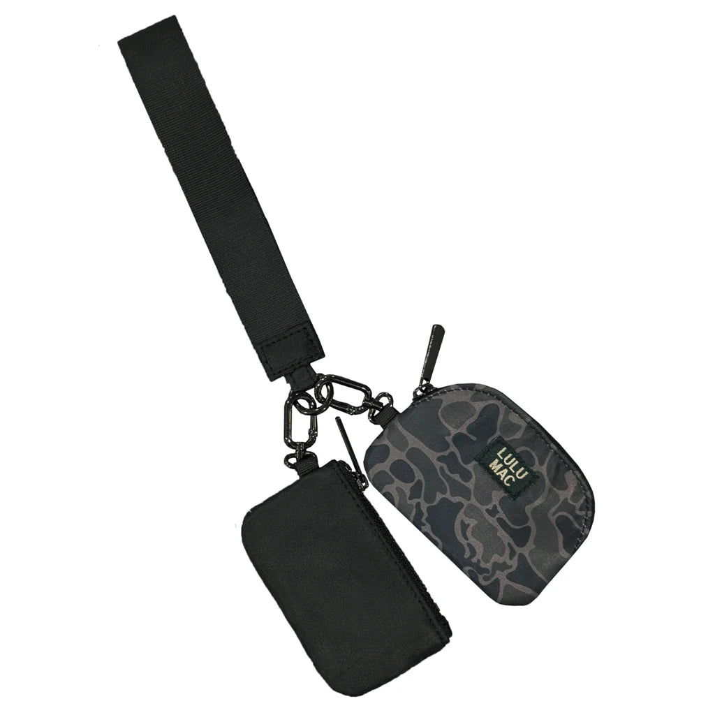Double Pouch Wristlets Blk Camo