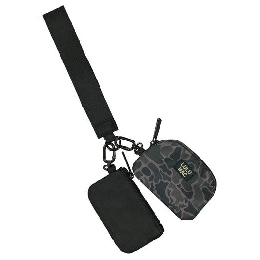 Double Pouch Wristlets Blk Camo