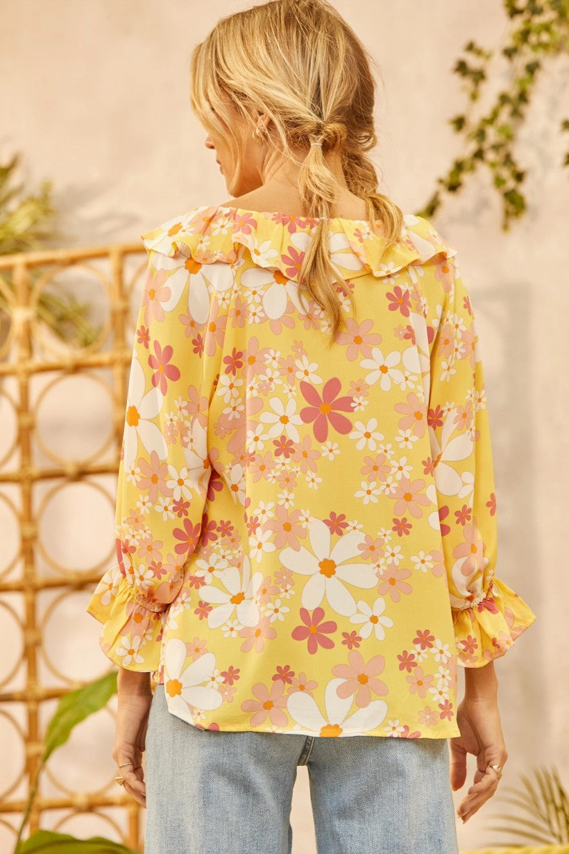 Plus Daisy Floral Yellow